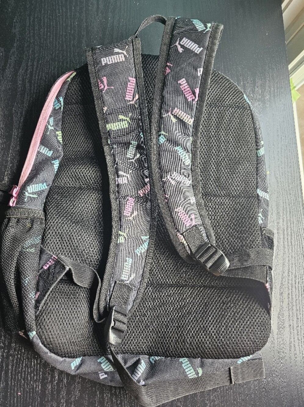 PUMA Black Backpack with Pastel Logo Print OS - Picture 4 of 9